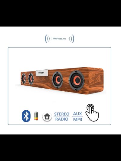 SMALODY SL-90 Bluetooth колонка СТЕРЕО, радио FM, с аккумулятором для использования в помещении