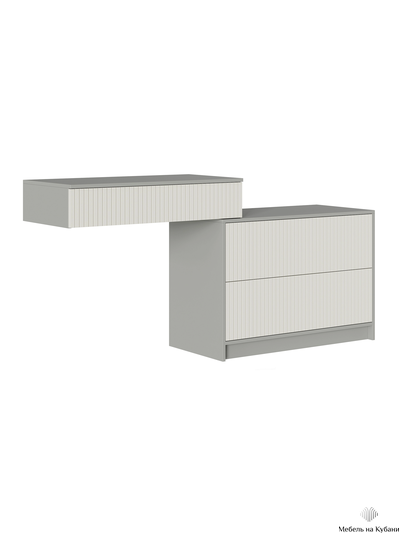 Селена КМ-001 Комод-консоль Шиншилла серая / Кварц грей софт