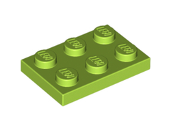 Plate 2 x 3, Lime (3021 / 4122444 / 4210215 / 4534666 / 6013530 / 6013579 / 6013793)