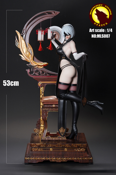 Андроид 2В в съемном платье (Nier: Automata) - КОЛЛЕКЦИОННАЯ СТАТУЯ 1/4  (MLS007) - MOONLIGHT STUDIO