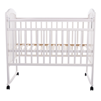 Кроватка детская колесо-качалка Pituso Noli Жирафик Белый