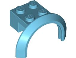 Vehicle, Mudguard 4 x 2 1/2 x 1 2/3 with Arch Round, Medium Azure (50745 / 4599550 / 6177664)