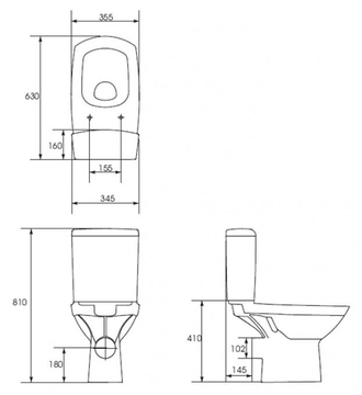 Унитаз компакт Cersanit CARINA 011 3/5 с кр.дюропл.lifting,