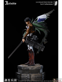 Фигурка статуя 1/4 Леви Аккерман (Levi Ackerman GK Statue jr studio)