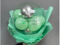 Шар в букете "Бирюзовый"