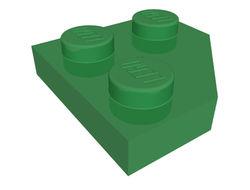 Wedge, Plate 2 x 2  Cut Corner, Green (26601 6311453)
