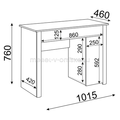 Стол туалетный Глэдис М28