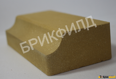 Кирпич облицовочный фигурный (6). Желтый. Кирпичный завод Брик Филд