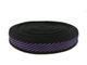 Лента для окантовки 30 мм, плотность 12 гр., цвет черный/полоса фиолетовая (боб 50 пог.м)