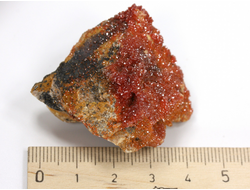 Ванадинит, кристаллы на породе, Марокко (44*35*27 мм, 41 г) №35874