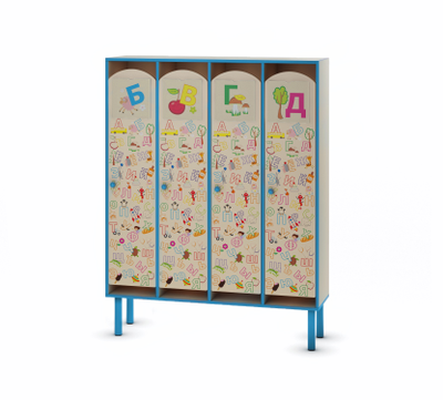 Шкаф для одежды 4х секционный на ножках