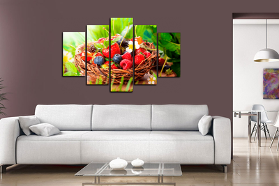 Модульная картина "Лесные ягоды"