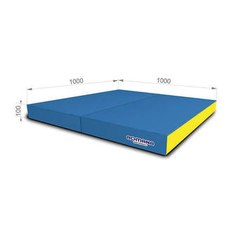 Мат 1х1х0.1 м  складной 2 раза Романа