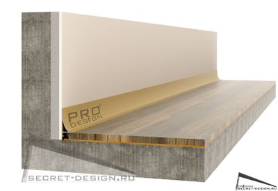 ПЛИНТУС CORNER L 584 PRO DESIGN - анодированный шампань