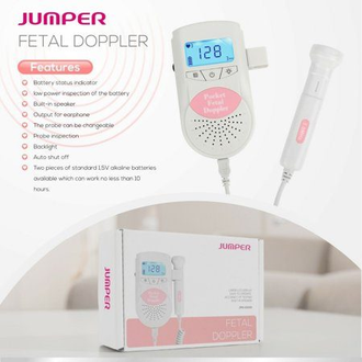 Фетальный допплер Jumper JPD-100S6 Fetal doppler 3MHz. Монитор для контроля состояния здоровья ребенка у беременных Для домашнего использования (+2 батарейки АА, + гель 65 мл.)