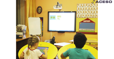 Интерактивный класс для ДОУ (ноутбук, инт.доска, 3 парты)