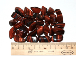 Бычий глаз, галтовка в ассортименте, ЮАР (25-30 мм, 5 г) №8056