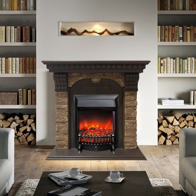 Электрокамин Дублин AO M4 с очагом Fobos