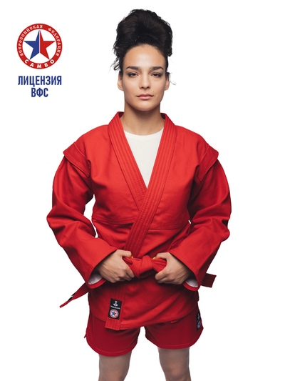 Куртка для самбо ВФС BRAVEGARD Победа красная