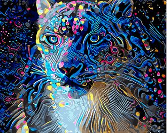 Картина по номерам 40х50 GX 34159 Абстрактный леопард