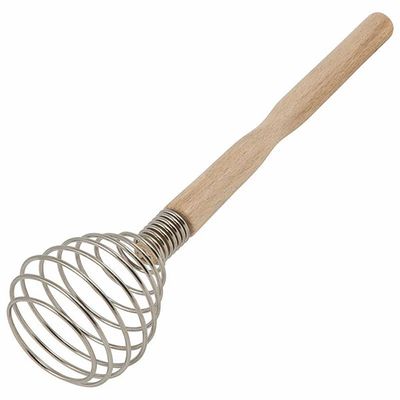 Венчик 25 см. нерж. пружина, толщина спицы 2 мм. дерев. ручка