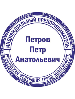 Образец для ИП № 55