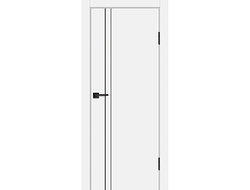 Дверь белая P-20 AL с черными молдингами