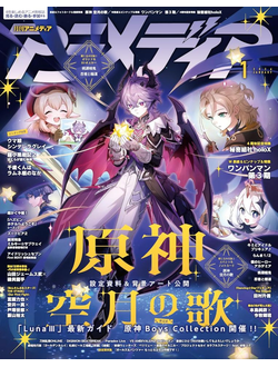 Animedia Japan Magazine January 2026 Genshin Impact, Durin Cover, Анимэ, Intpressshop