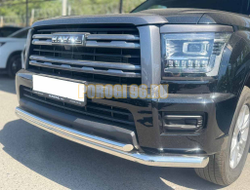 Защита переднего бампера двойная Папа Тюнинг d60/42 для Haval H5 2024-