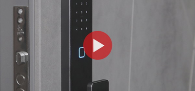 Стальная дверь   Дуэт Б с зеркалом (биометрический замок Smart lock К06)