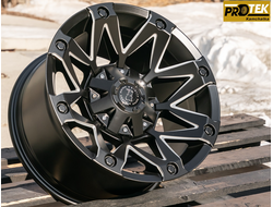 Комплект дисков R16 8,5J ET+0 6*139,7 FBX 126-6 Черный с фрезеровкой (R707)