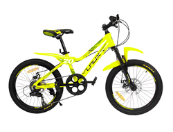 Велосипед LAUX GROW UP, 20", детский, диск. торм., желтый