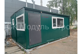 Модульное здание "Пост охраны" 6мх4м г.Ижевск. утепление 100 мм. Ral 6005.