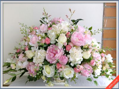 Фееричная интерьерная Композиция из искусственных цветов для девушки № КВВ048/Купить в подарок