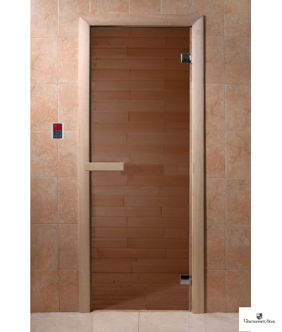 Дверь стеклянная для бани и сауны Эконом Бронза  6 мм