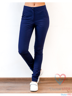 Брюки-скинни DOCLIKE DL215 синие