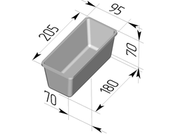 Хлебная форма Л10-4 (205 х 95 х 70 мм)