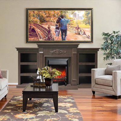 Электрокамин Брукс LUX AO с очагом Fobos