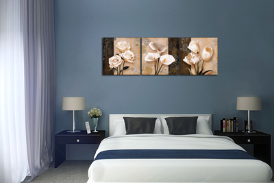 Модульная картина "Цветочное трио"