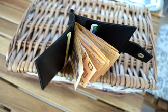 зажим для денег Mini черный, кожаные купить