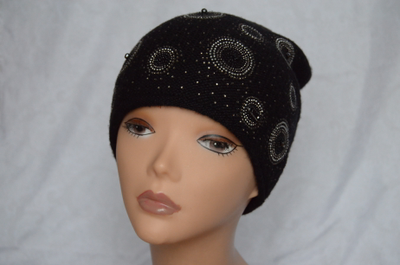 Модная шапка Италия Визио с украшениями Сваровски фото