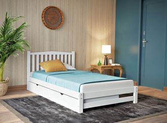 Кровать из массива дерева Vertigo Сосна (Белый)