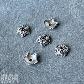 Шапочки в ассортименте, цвет серебро, цена за набор