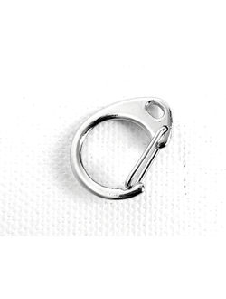 Карабин - кольцо на цепь никель