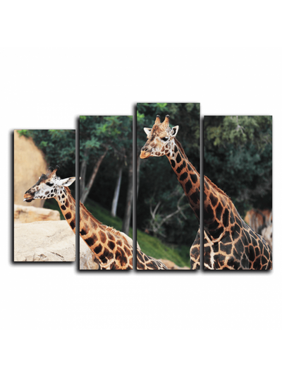 Модульная картина "Дружные жирафы"