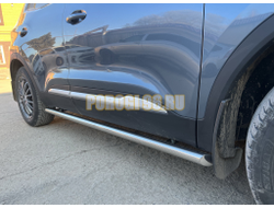 Защита штатного порога труба Папа Тюнинг d53 для Chery Tiggo 4 2024-