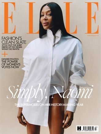 Elle UK Magazine March 2024 Naomi Campbell Cover, Иностранные журналы, Intpressshop