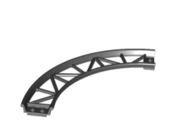 Train, Track Roller Coaster Curve, 90 degrees, Black (25061 / 6351283)