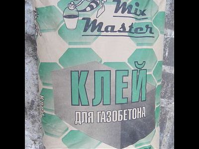 Клей для газобетона "MixMaster ГАЗОБЕТОН", меш. 25кг.