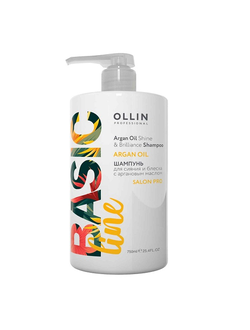 Ollin Basic Line Шампунь для сияния и блеска с аргановым маслом 750 мл.